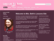 Tablet Screenshot of lessonsbybeth.com